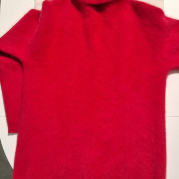 Vintage GiGi Womens Red Mohair Button Down Cardigan Sweater XL Cozycore - Picture 6 of 7